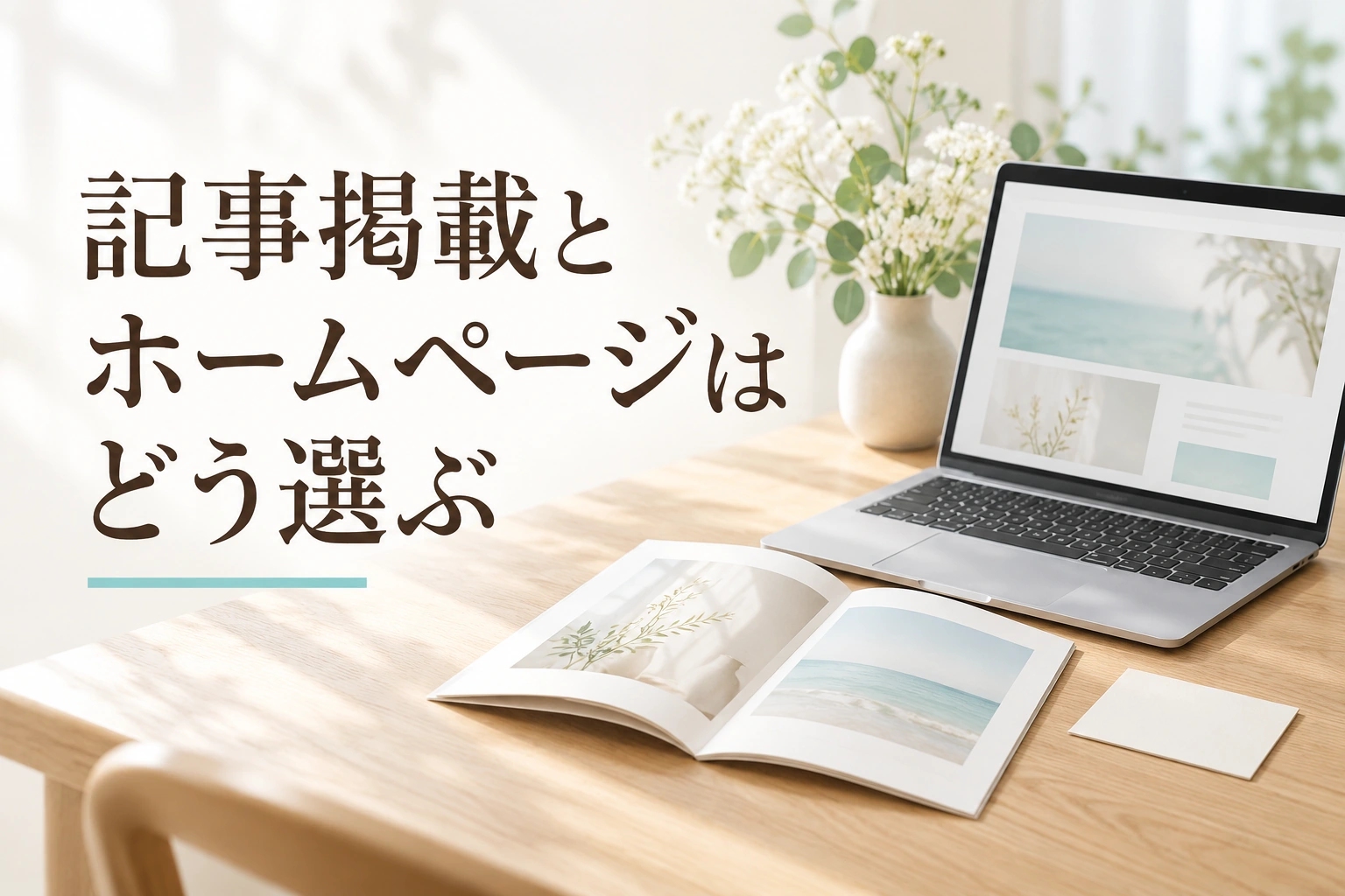 記事掲載とホームページはどう選ぶ